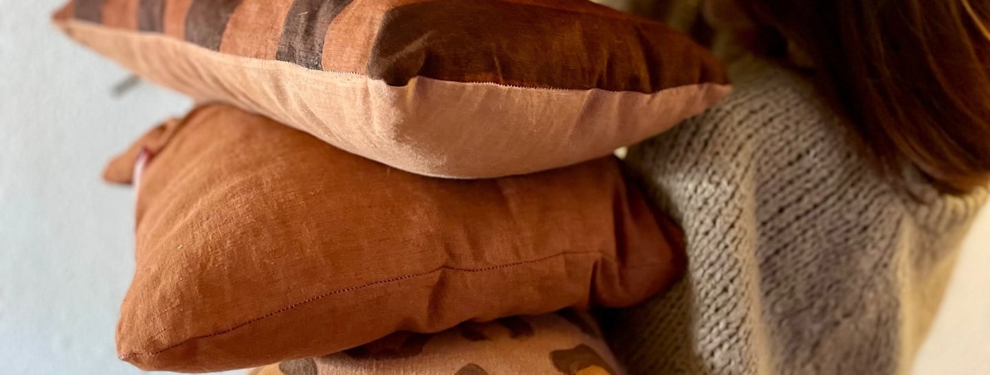 housse coussin teinture végétale naturelle