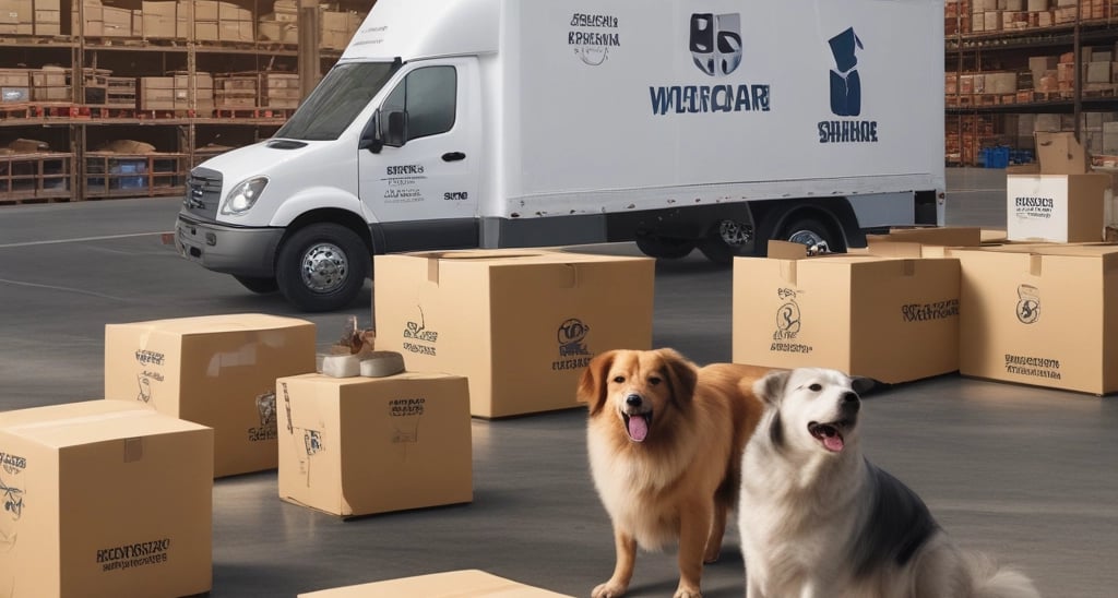 a vandalized vandalized with boxes of boxes