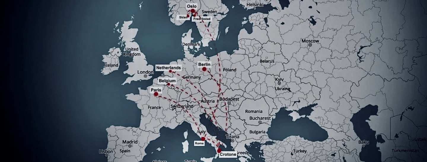   زينب عبد الكريم، خريطة توضح عملية نقل وتسهيل عبور المهاجرين باسم المعارض الفنية الخيرية 