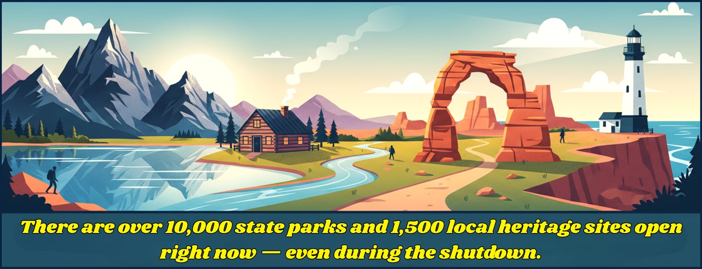 State Parks and Local Heritage Sites open during government shutdowns