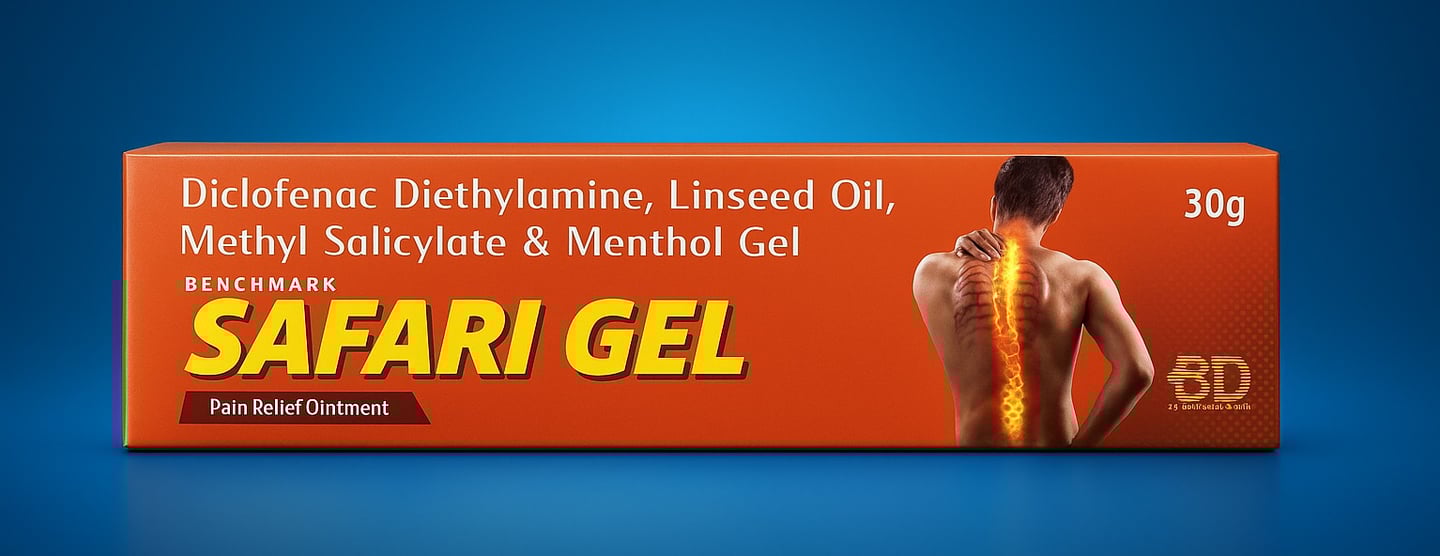 alt="Safari Gel anti dandruff treatment by Benchmark Drugs"