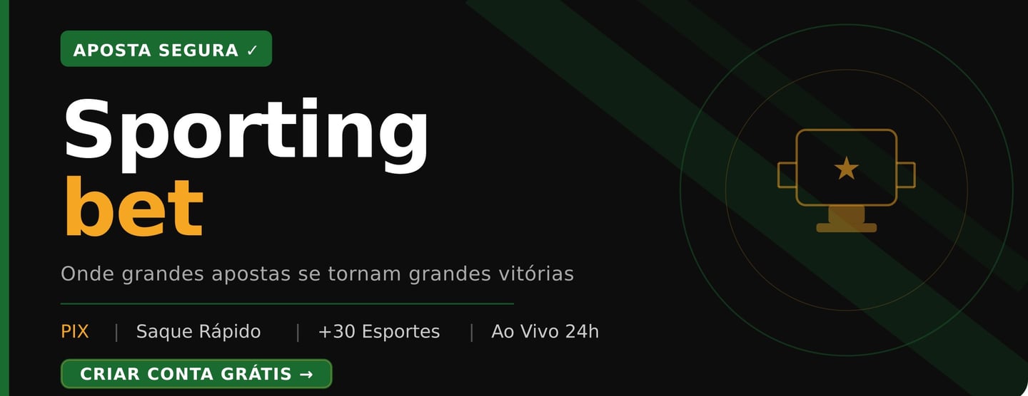 Banner da Sportingbet fundo preto com troféu dourado e botão para criar conta grátis