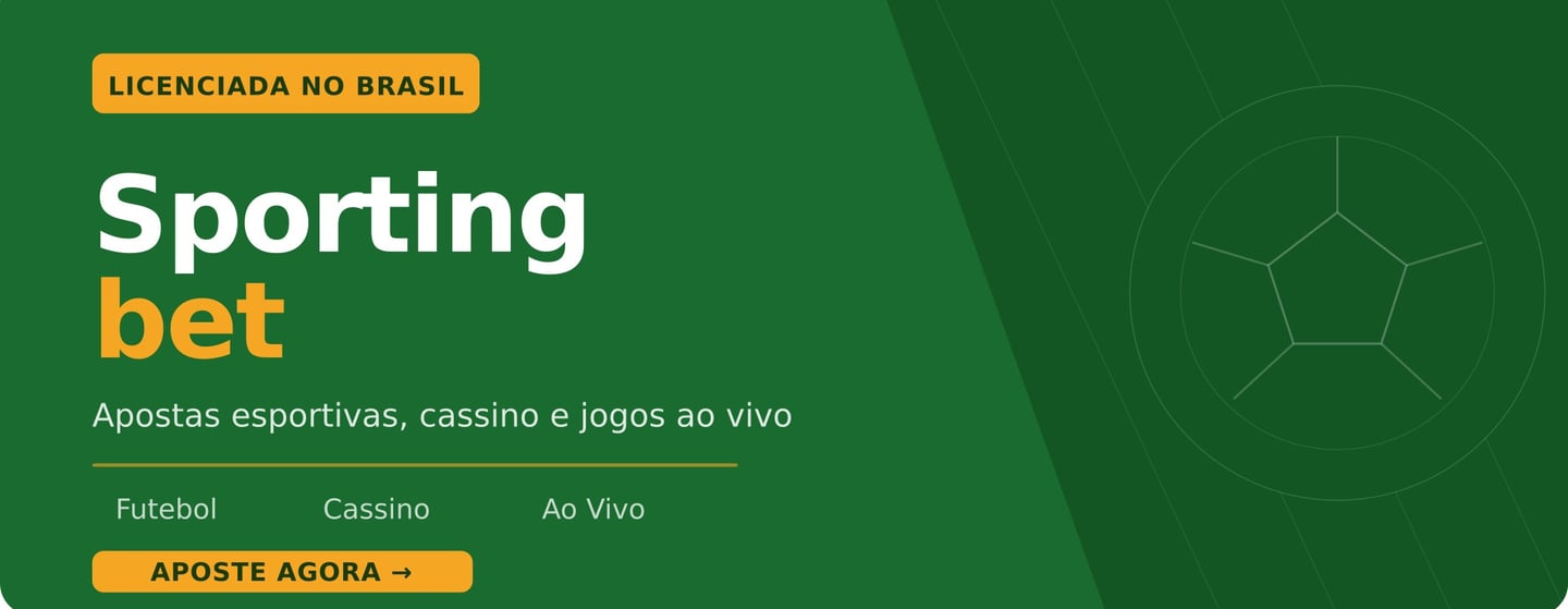 Banner da Sportingbet com fundo verde, bola de futebol decorativa e botão de apostar agora
