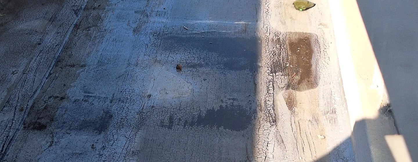 Damaged flat roof slab inspection work West Rand