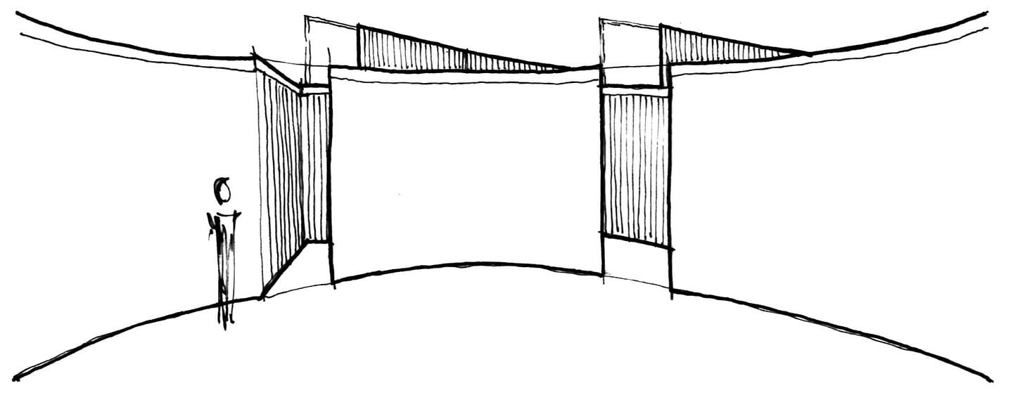 an architectural sketch