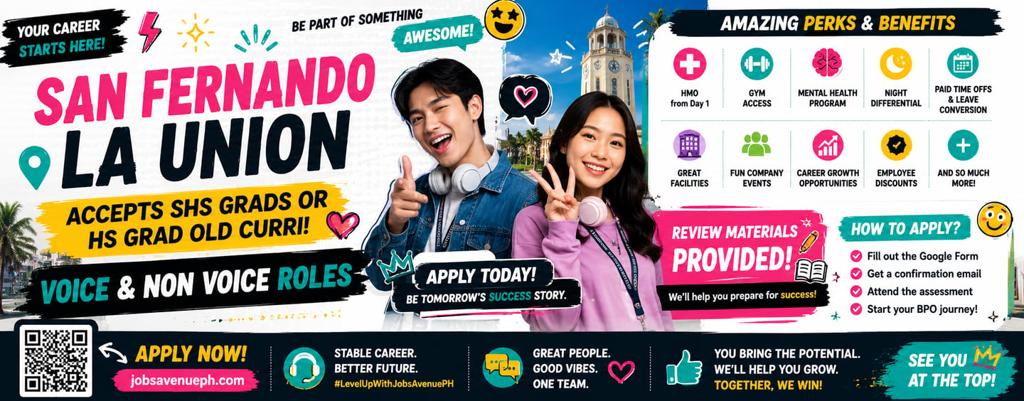 La Union BPO Jobs La Union Hiring LA Union Call Center taskUs Hiring 