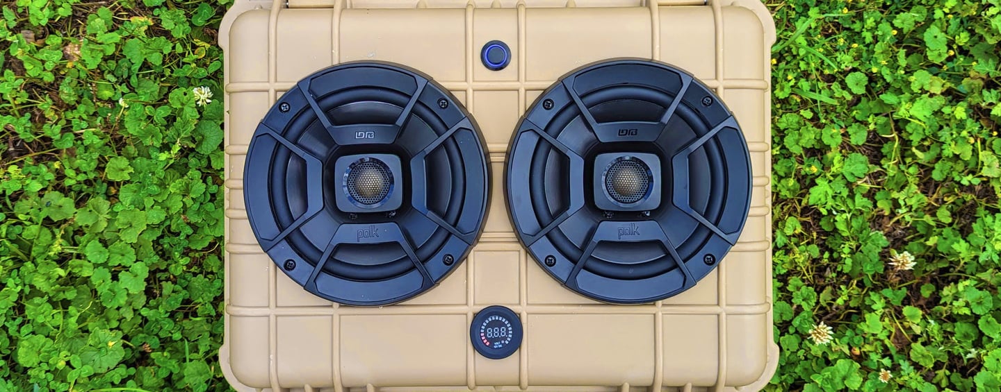 chillantix advernture boombox in the grass