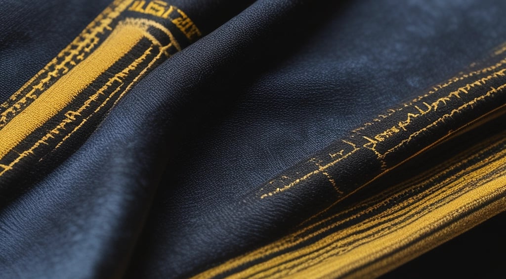 black blue and yellow textile