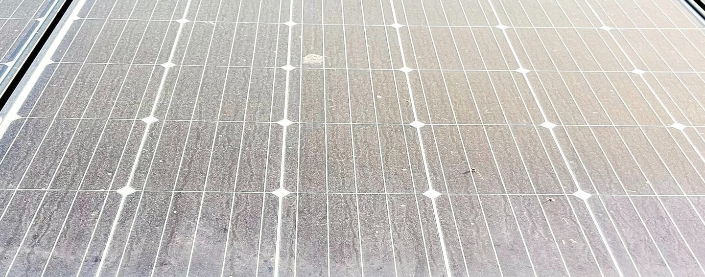 Dirty Solar Panel in San Antonio