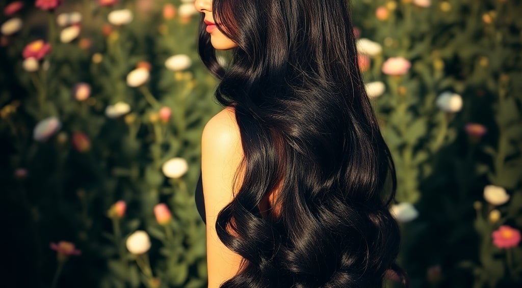 long black wavvy hair