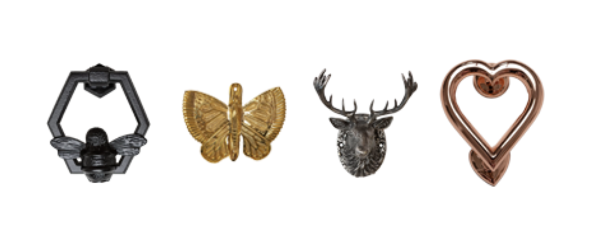 some of the new door knocker styles for buildmydoor composite front doors