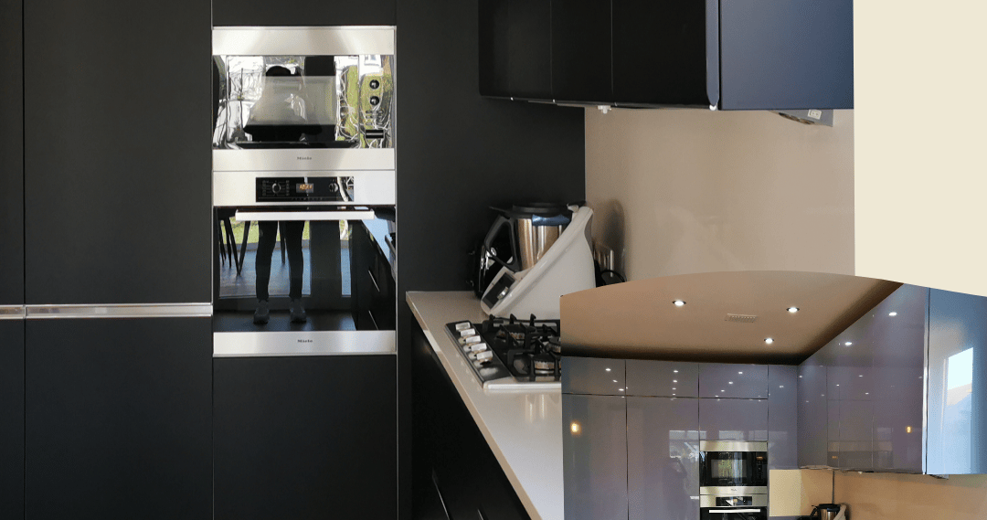 une cuisine relookée avec du covering mat