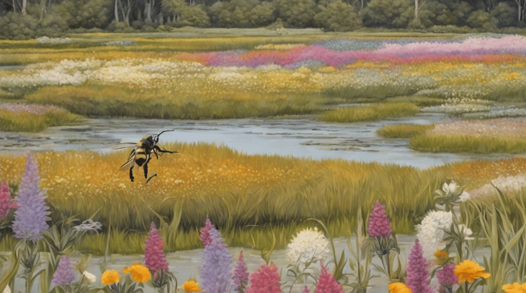 a person in a yellow jacket standing in a forest