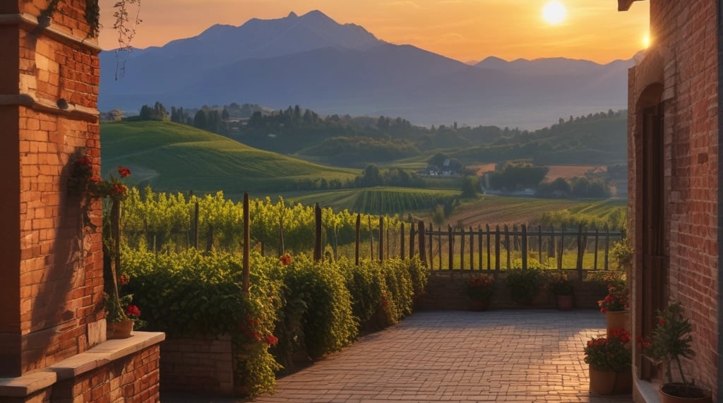 Sunset over a serene ocean horizon with warm orange and golden tones reflecting on the water.