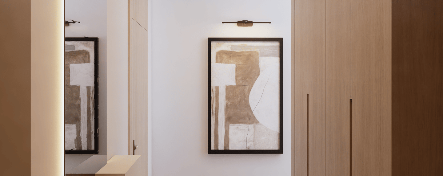 prieškambaris, prieškambario spinta, koridorius, veidrodis su apšvietimu, veidrodis su konsole