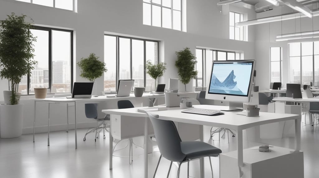 A friendly professional at a desk with a laptop and headset, ready to assist clients remotely.