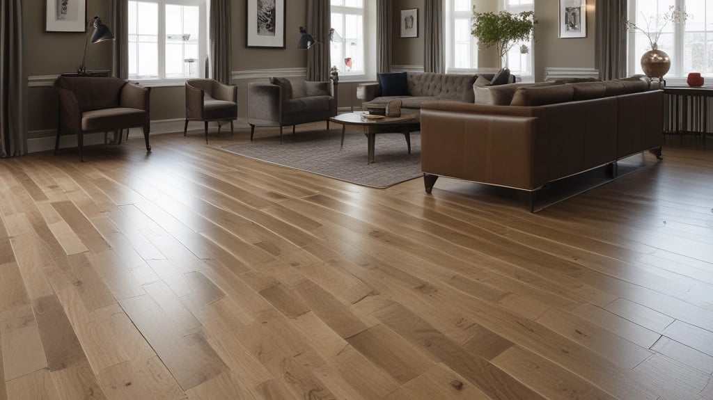 Real wood flooring, oak plank