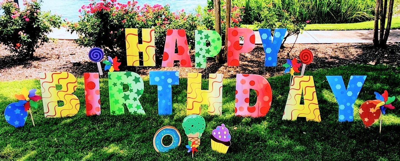 HAPPY BIRTHDAY YARD DISPLAY Bookings 832-216-8423