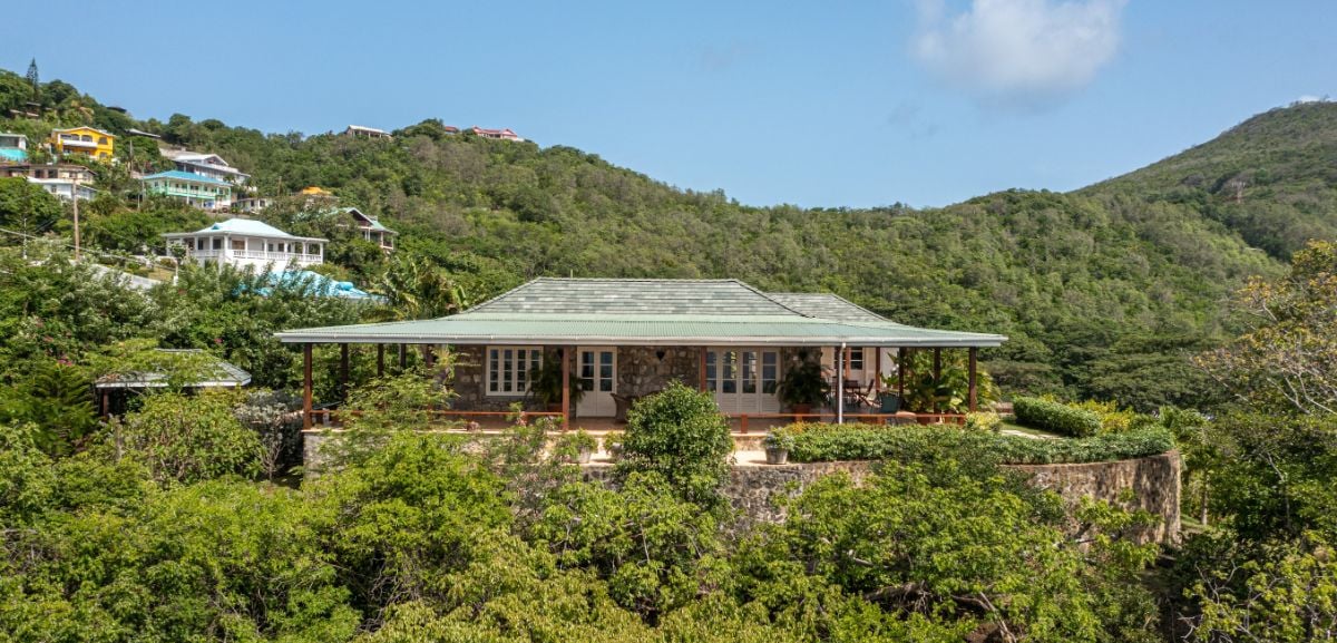 Bequia Retreat House, a hill-side villa carefully restored
