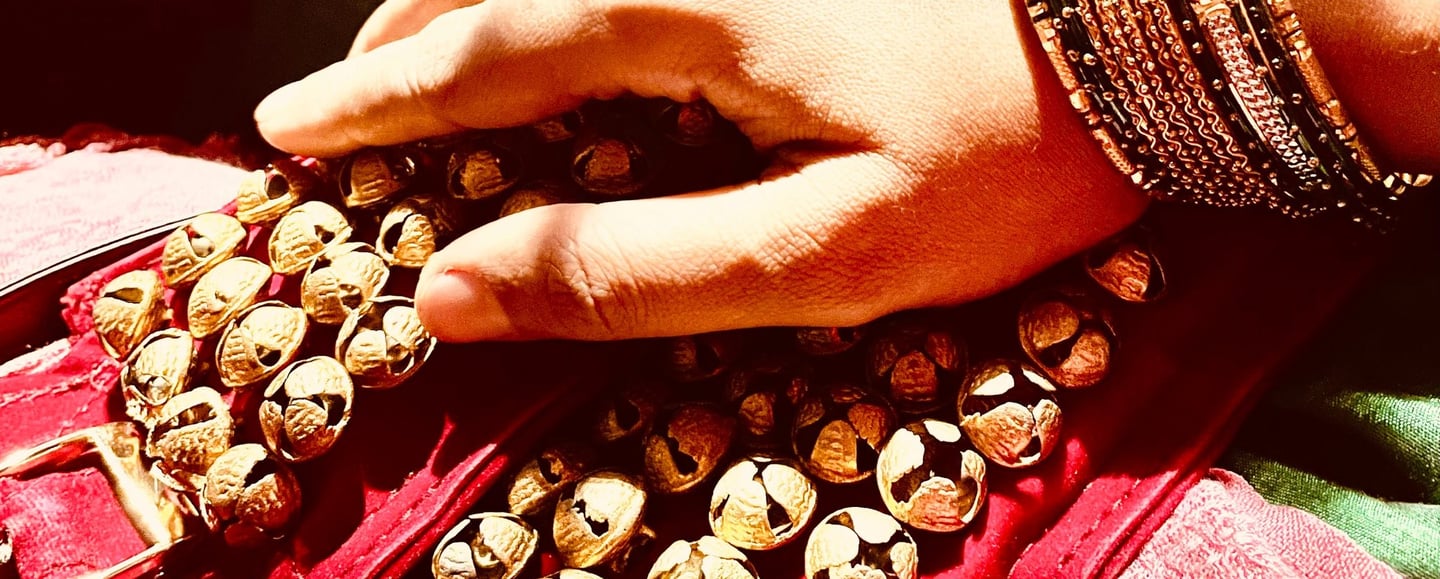 Aamoda Narthaki displaying Bharatanatyam performance