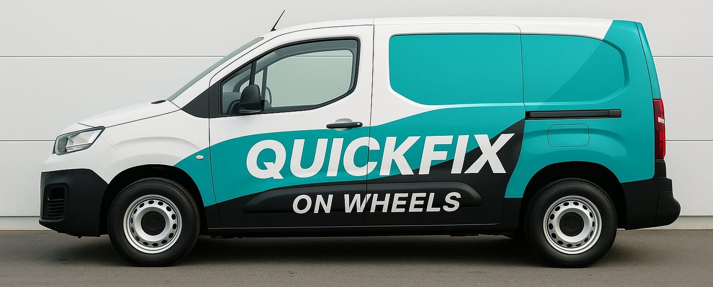 Quickfix on Wheels service van for onsite laptop and phone repairs manchester
