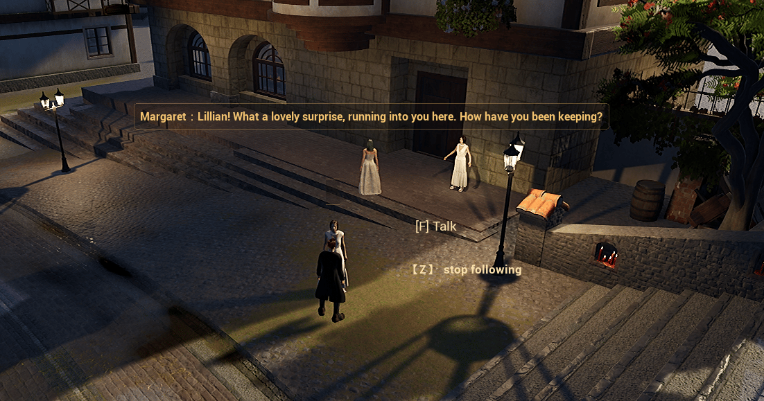 AI characters talking in Silver Creek Town