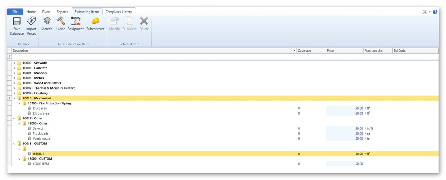 a computer screen showing a list of items in a computer screen