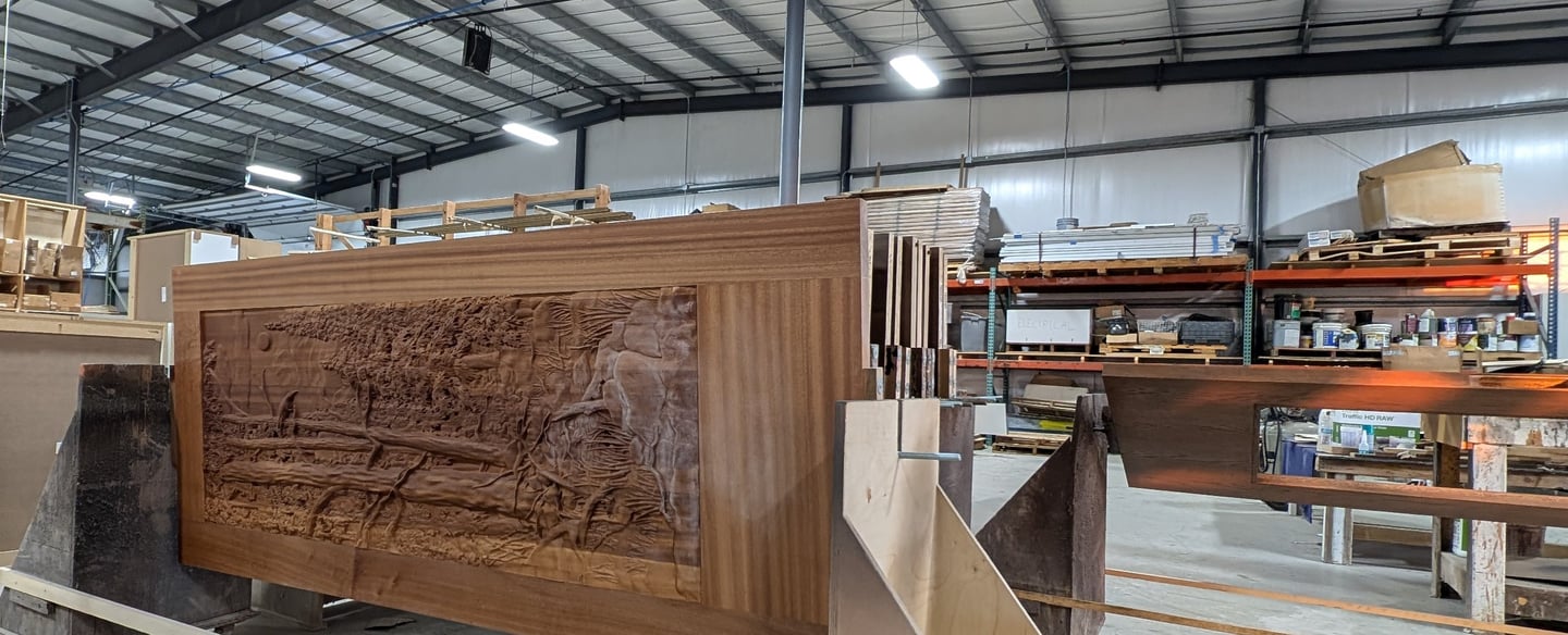 custom 3d carved hardwood door
