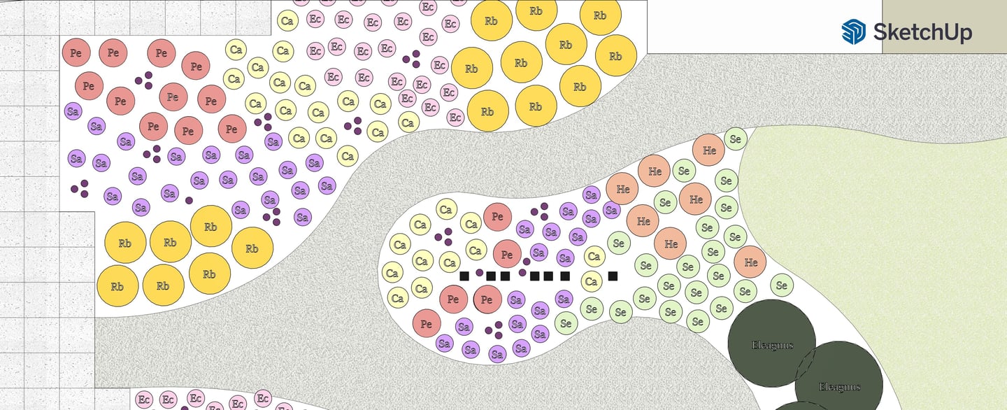 overzicht foto van beplantingsplan