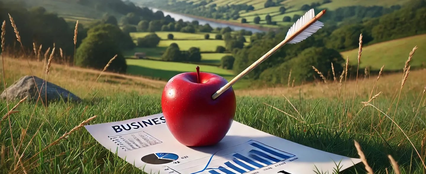 Like William Tell hitting the apple, Aveti AI guides businesses with precision—fast and focused.