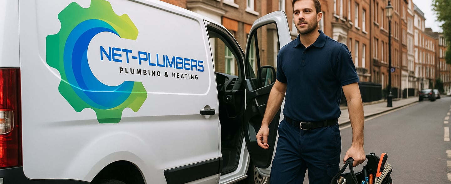 a man in a blue shirt and a briefcase