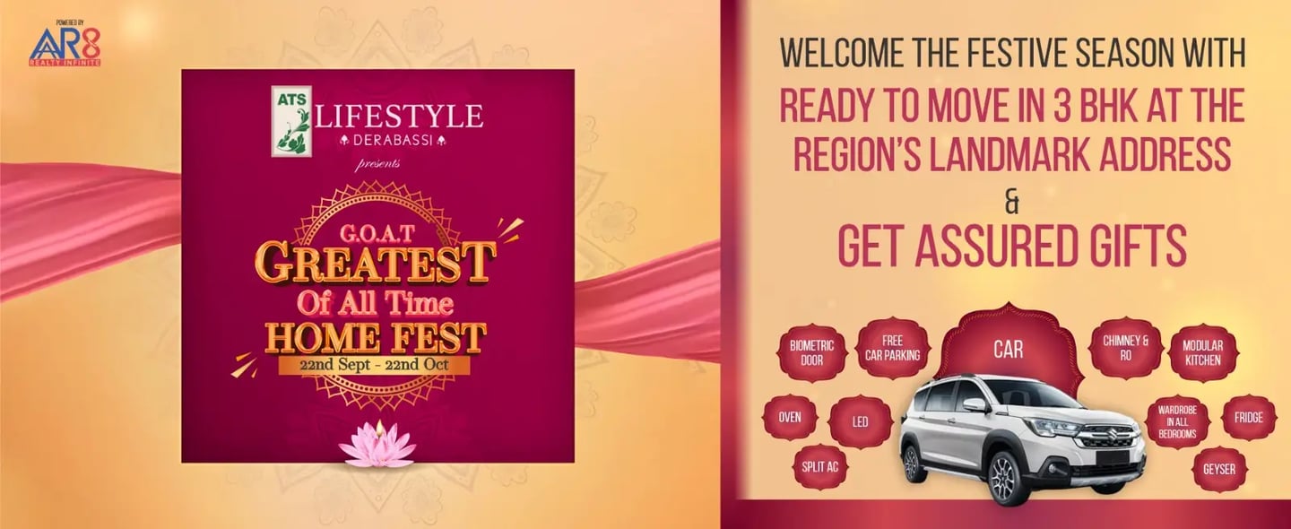 ATS Lifestyle Derabassi – Luxury Ready-to-Move 3BHK Flats near Chandigarh with Golf Course & Festive