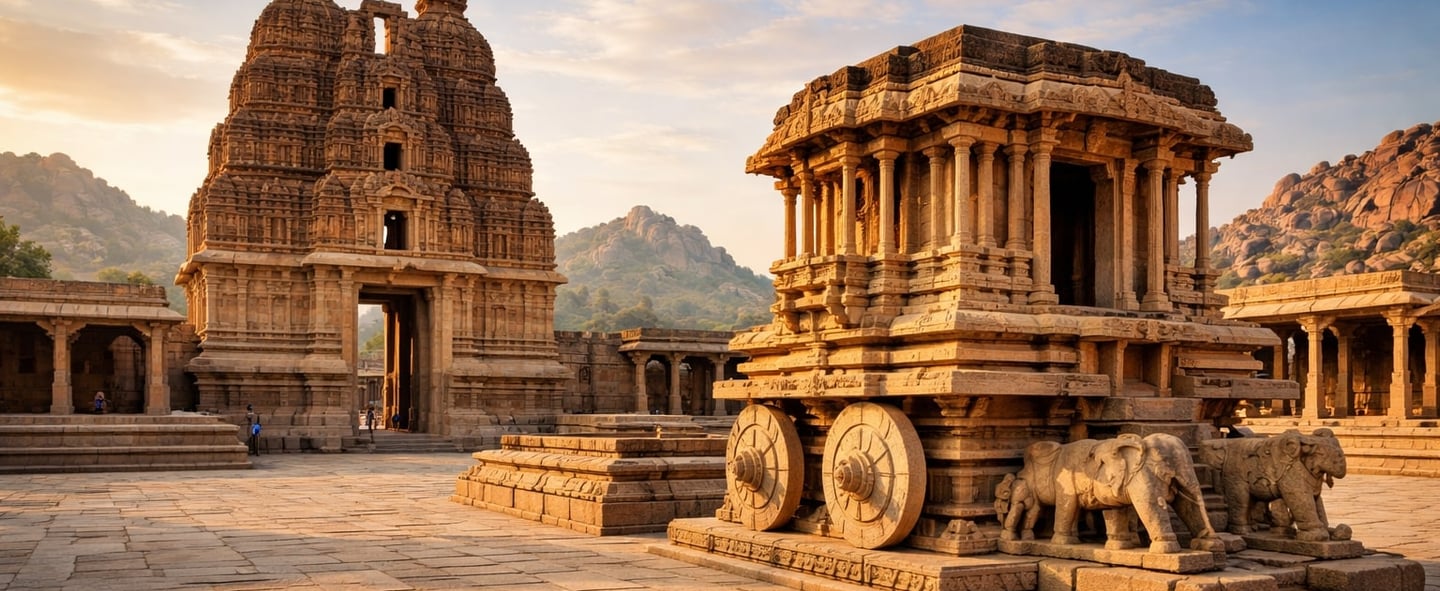Stone chariot at Vittala Temple, Hampi, Karnataka