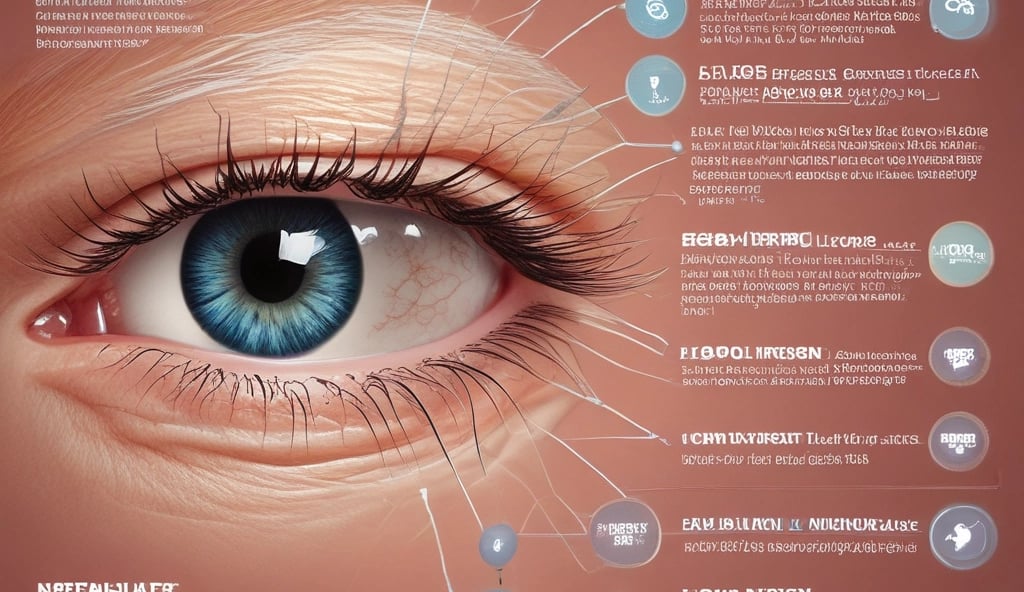a person's eye is shown with a diagram of the eye