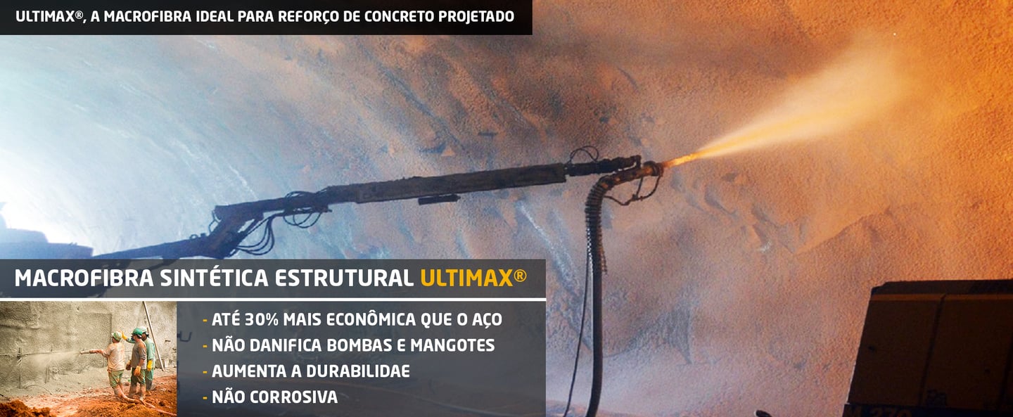 macrofibra para reforço de concreto