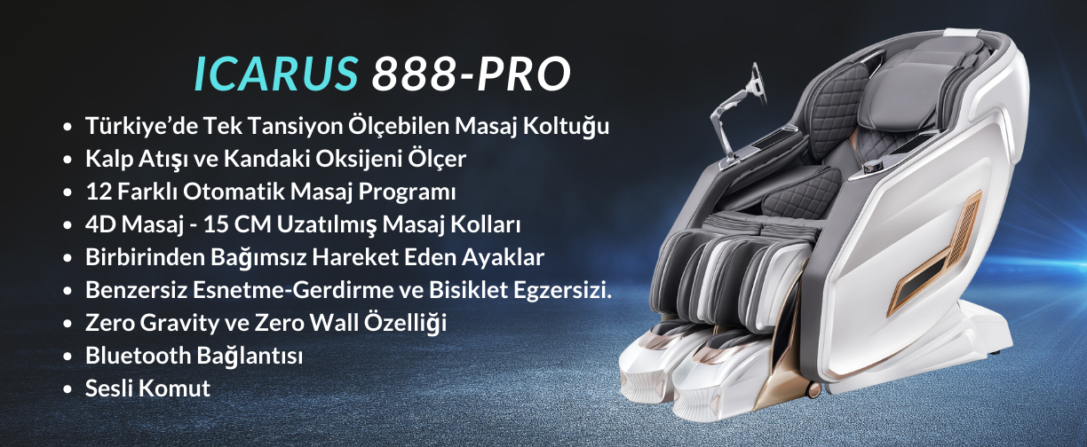 icarus 888-pro türkiye'de tek tansiyon ölçebilen masaj koltuğu