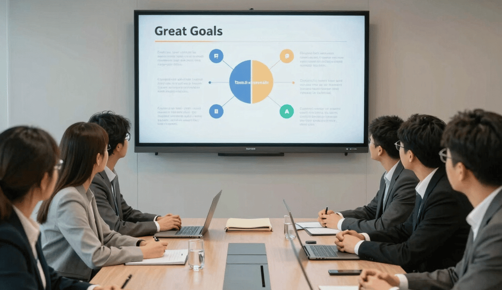 A friendly team of professionals collaborating in a modern office setting.