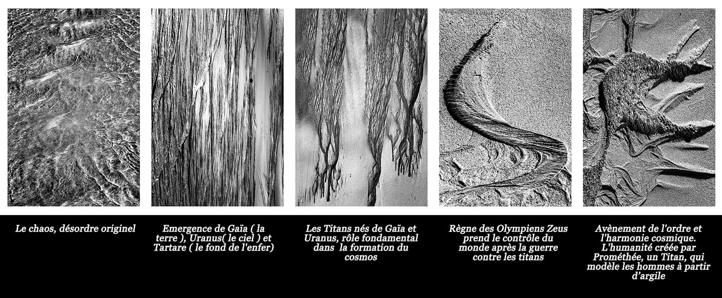 Cinq phases de la création du monde dans la mythologie grecque