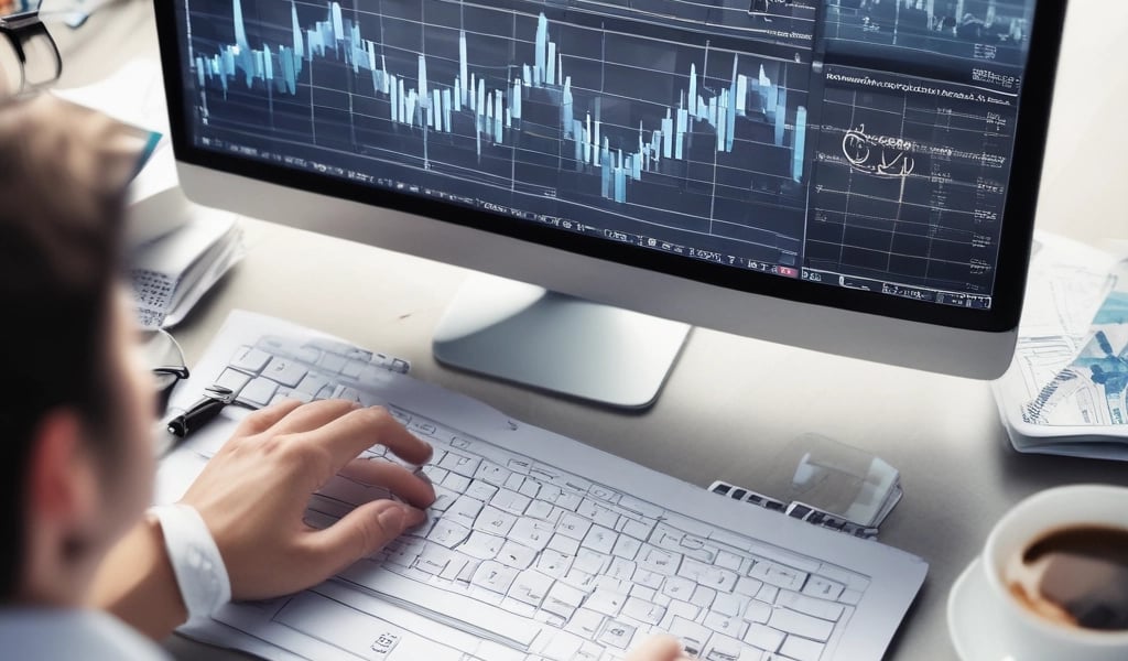 A cityscape featuring modern architecture with two prominent buildings. One is a sleek, dark tower with the PwC logo, while the other is a white building with wooden accents and multiple balconies. The design is contemporary, with rounded edges and a mix of materials, creating an urban, sophisticated atmosphere. Leafless trees are visible in the foreground.