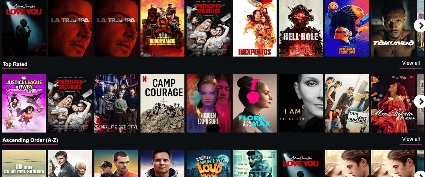 Amplia cantidad de películas y series actualizado diariamente