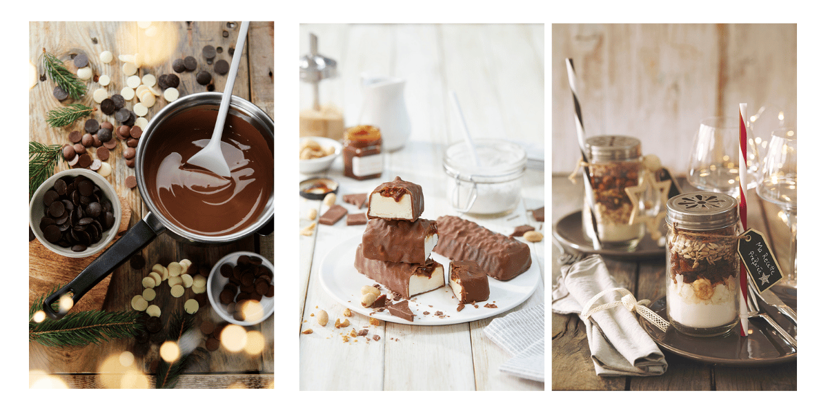 a table with a chocolate cake and a cup of coffee
