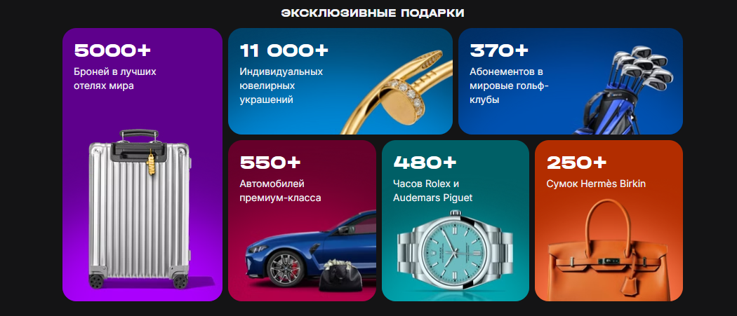 Эксклюзивные подарки от 1win