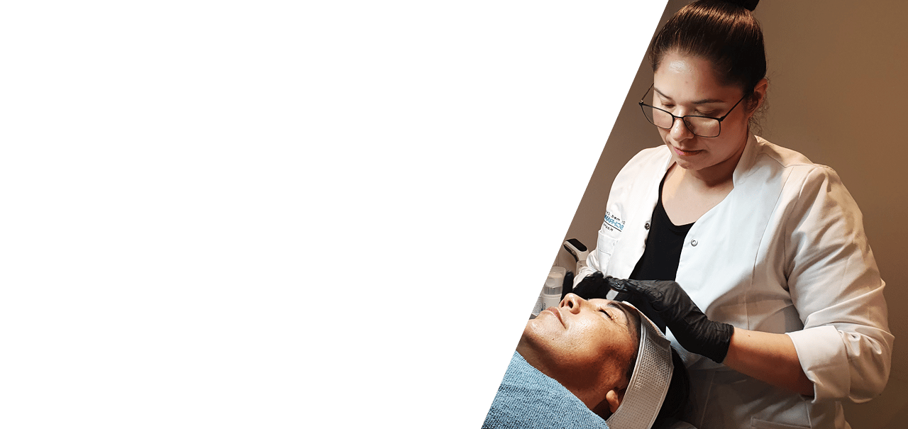 a woman getting a facial lift