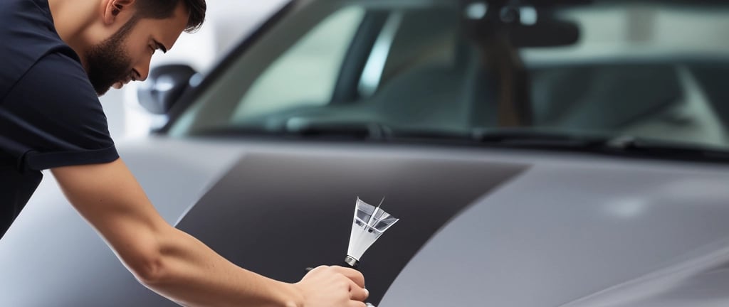 A sleek black luxury car parked against a modern Los Angeles skyline at dusk, with subtle gold accents highlighting the vehicle's curves.