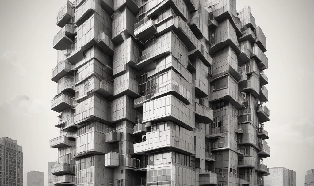 Abstract architectural form representing structured capital pathways