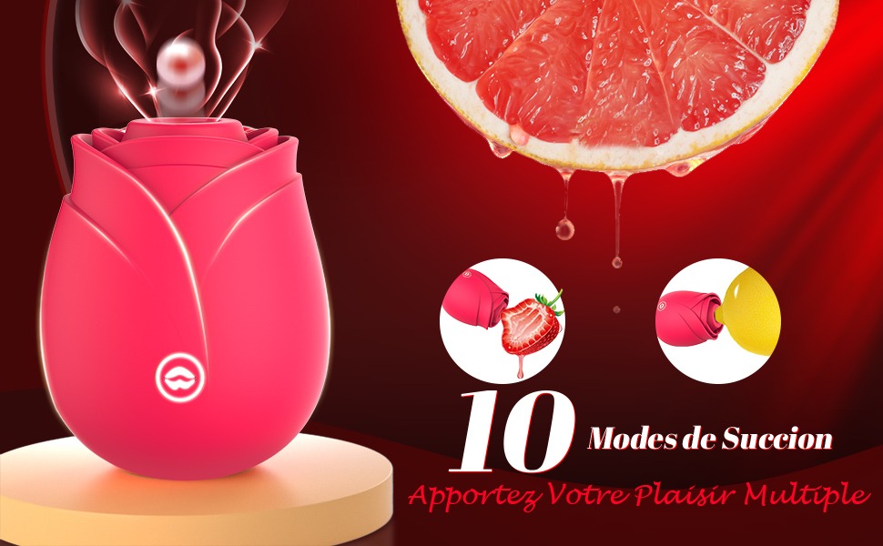 rose avec tranche de pamplemousse