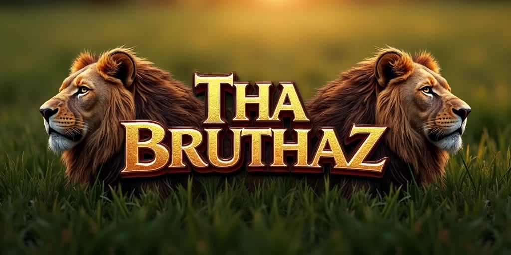 Tha Bruthaz at Disciples of Yahawashi banner showing two lions.
