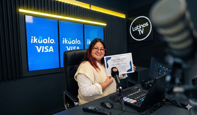 Bernadette Rivera locutora boliviana de Latinos FM