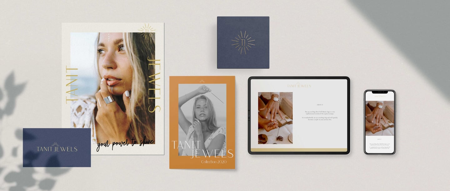 diseño branding, editorial, web y rrss tanit jewls ibiza