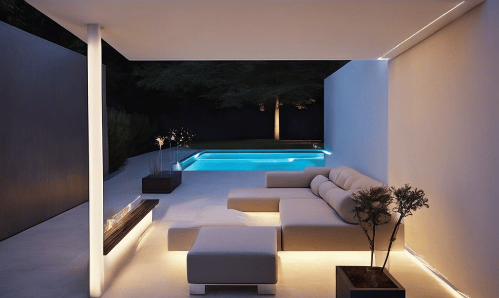 wall lamp turned on on wall